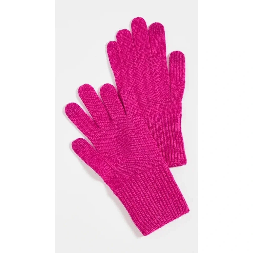 rag &‎ bone Addison Wool Knit Gloves Pink NEW